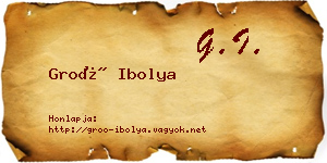 Groó Ibolya névjegykártya